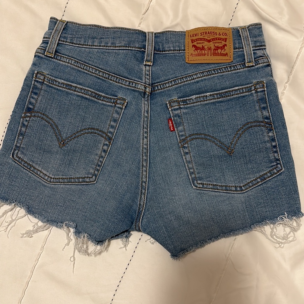 Levi’s light blue denim shorts